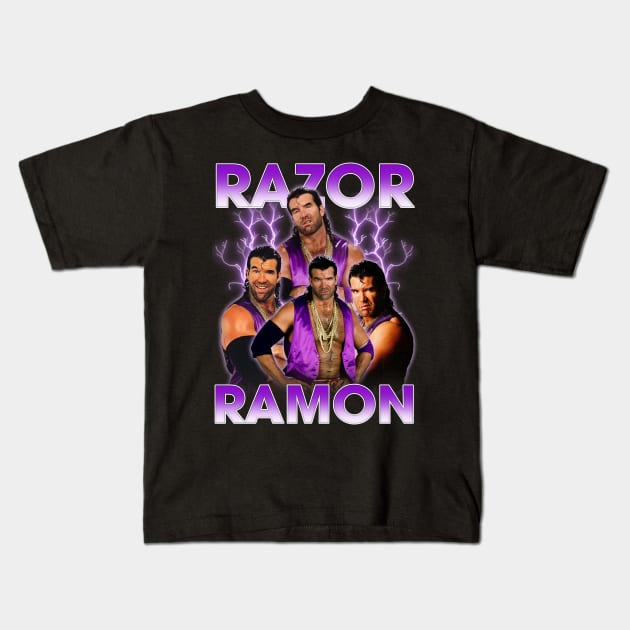 VINTAGE BOOTLEG RAZOR RAMON 90S STYLE Kids T-Shirt by Archer Expressionism Style